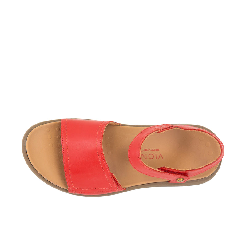 Load image into Gallery viewer, Vionic Womens Awaken Recovery Sandal Red
