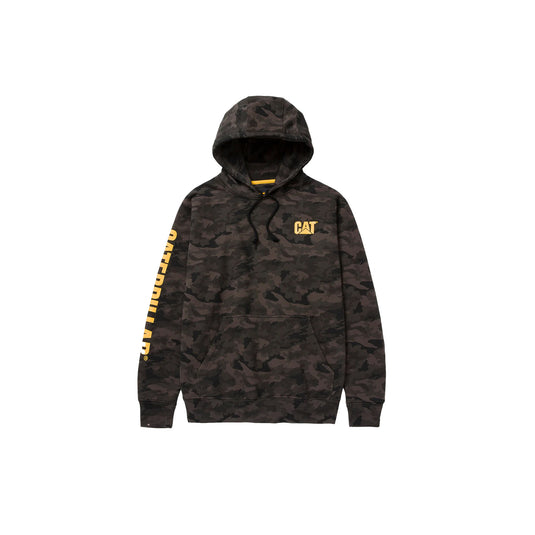 Caterpillar Trademark Banner Hooded Sweatshirt Front View