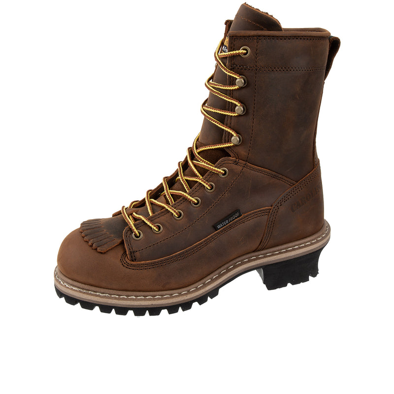 Load image into Gallery viewer, Carolina Spruce 8 Inch Logger Soft Toe Dark Brown
