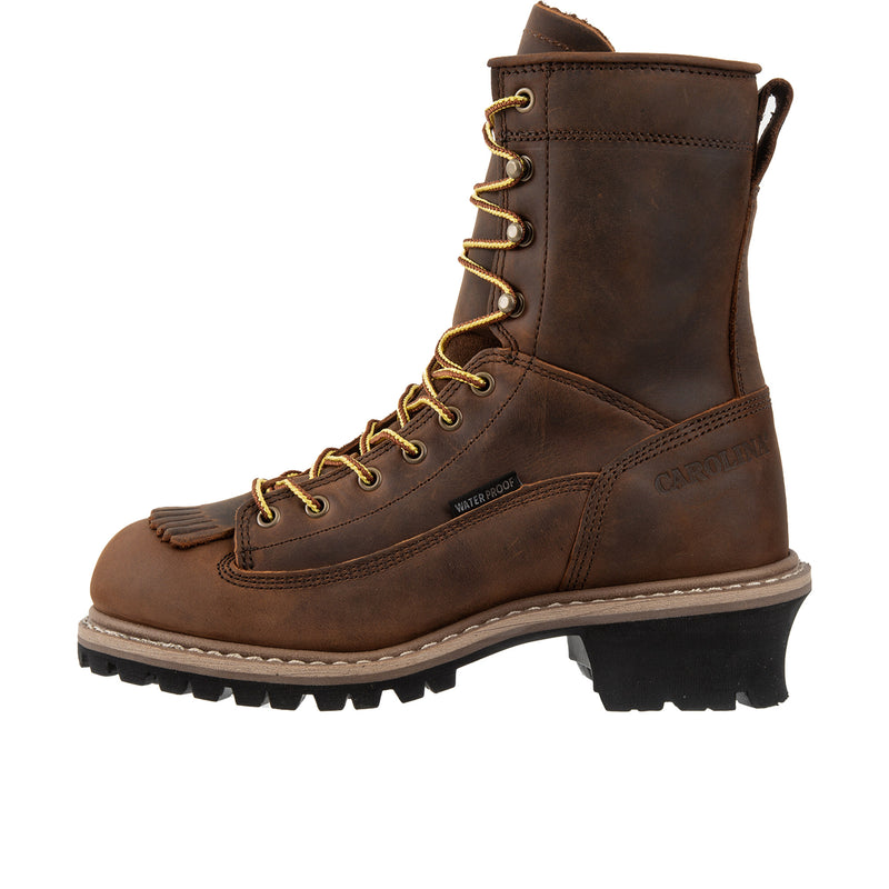 Load image into Gallery viewer, Carolina Spruce 8 Inch Logger Soft Toe Dark Brown
