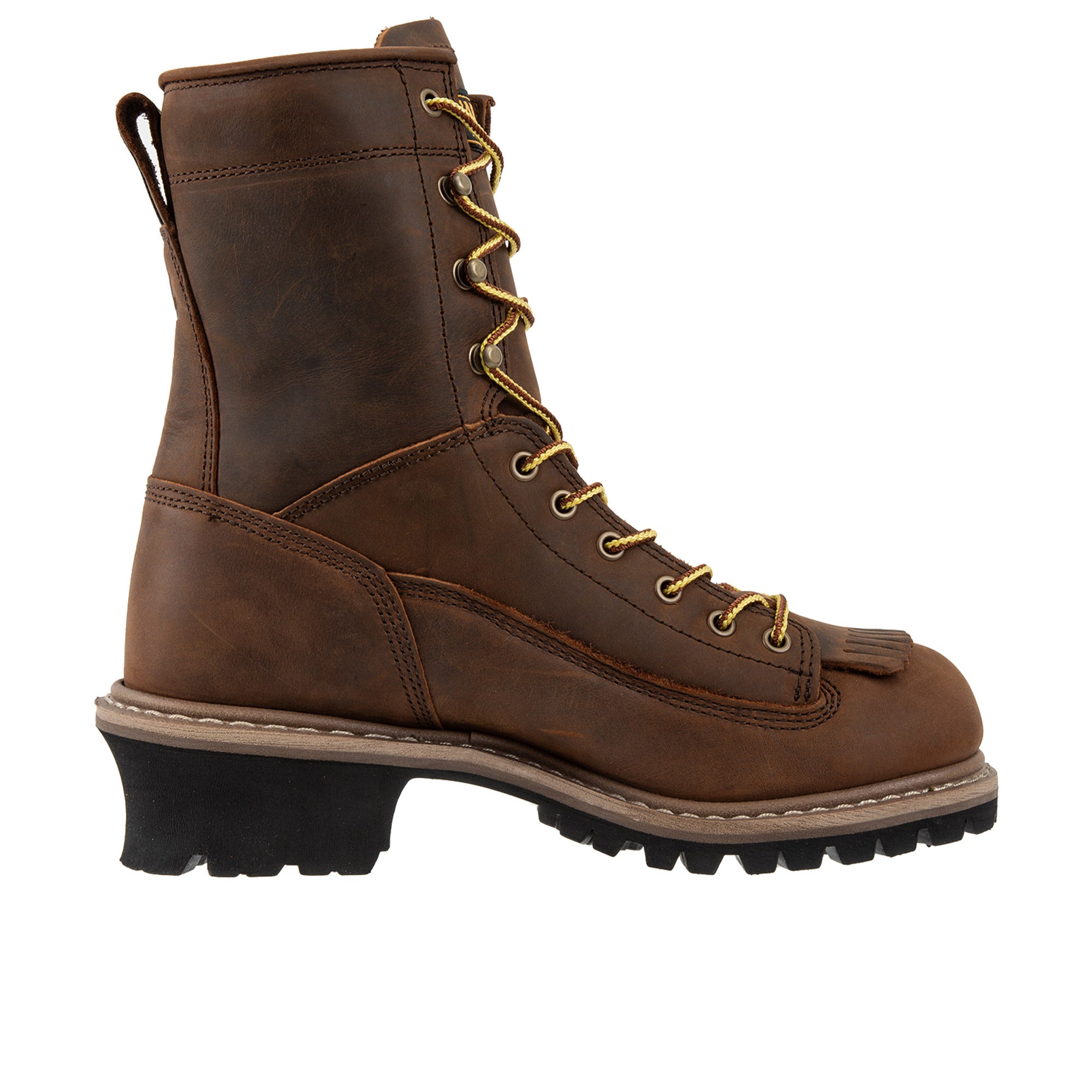 Men s Carolina 8 inch Waterproof Lace to Toe Logger CA8824 Size 11 Brown
