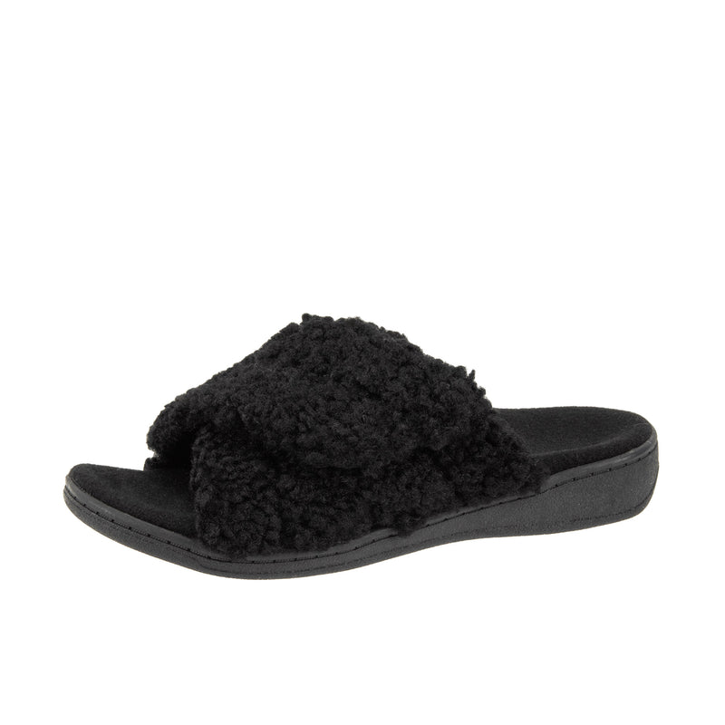 Load image into Gallery viewer, Vionic Womens Relax II Slippers Black Shearling
