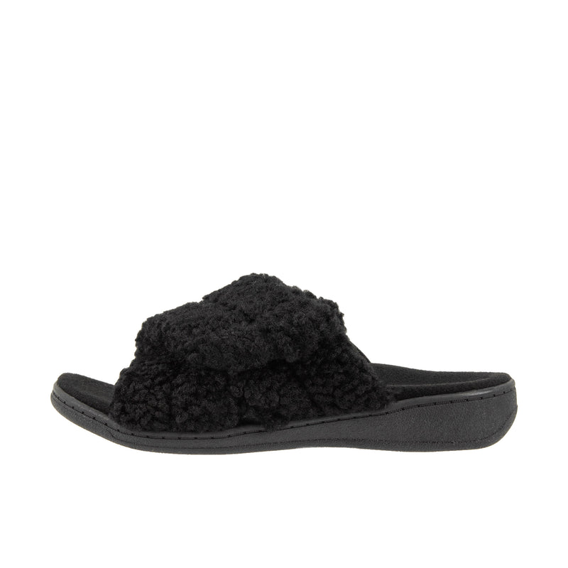 Load image into Gallery viewer, Vionic Womens Relax II Slippers Black Shearling
