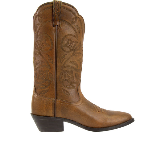 Ariat Womens Heritage R Toe Western Boot Copper Brown