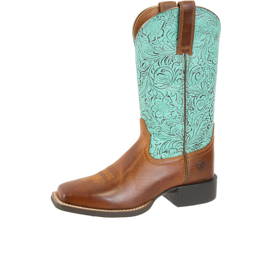 Ariat Round Up Wide Square Toe Left Angle View