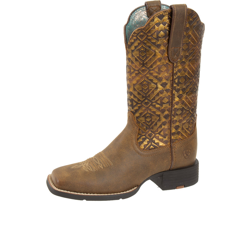 Load image into Gallery viewer, Ariat Round Up Wide Square Toe Left Angle View
