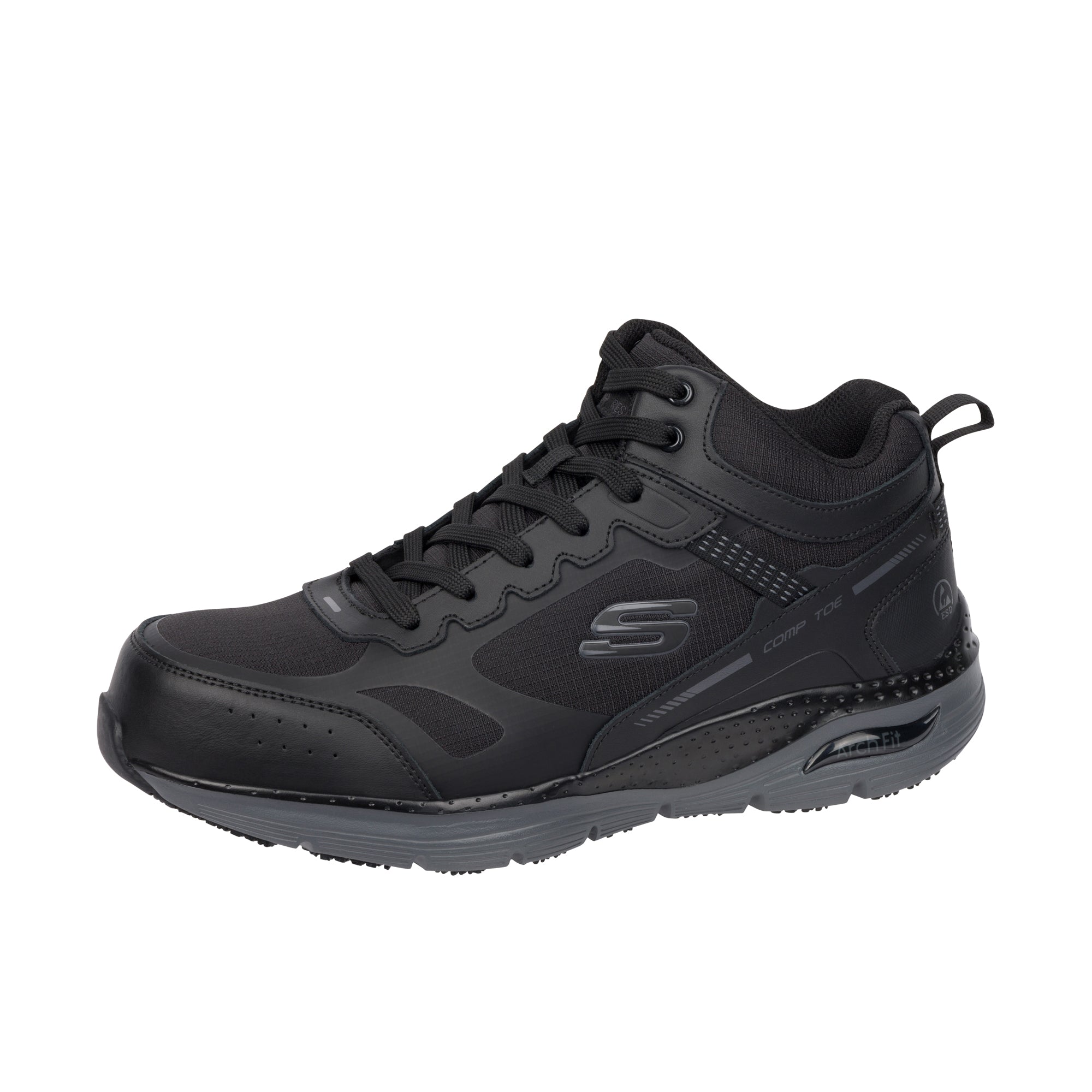 Skechers Arch Fit SR Pyreford Composite Toe Black – Shoeteria