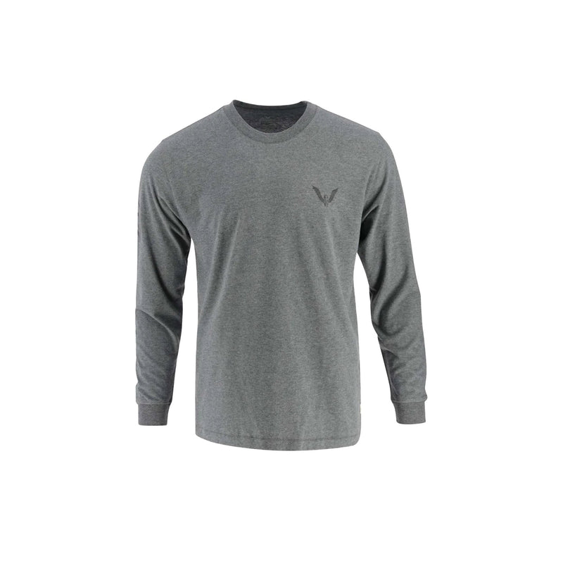 Load image into Gallery viewer, Thorogood Wheel Script Logo Long Sleeve Tee Front View
