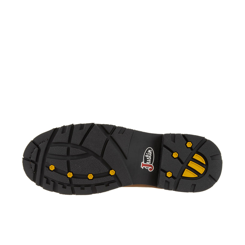 Load image into Gallery viewer, Justin Drywall 10 Inch Soft Toe Bottom View
