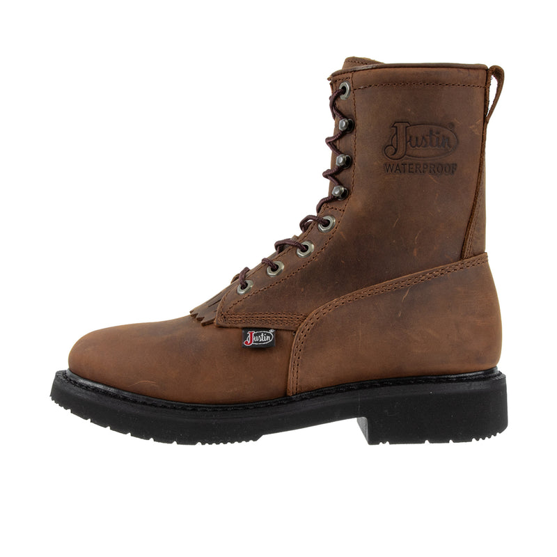 Load image into Gallery viewer, Justin Livestock 8 Inch Soft Toe Left Profile
