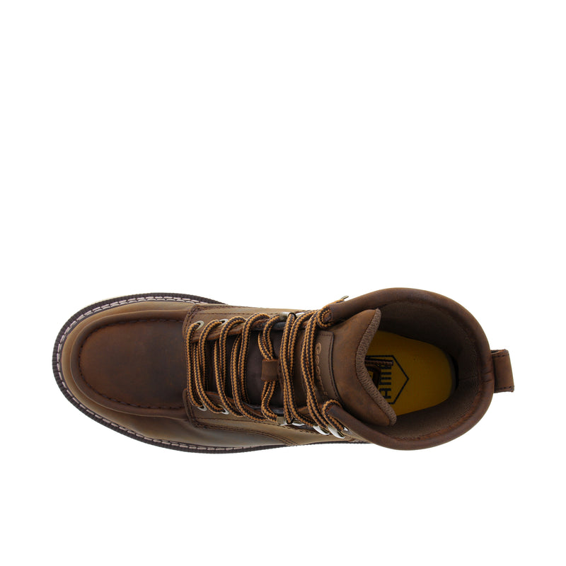 Load image into Gallery viewer, Georgia Boot Core 37 Wedge Moc Toe Steel Toe Top View
