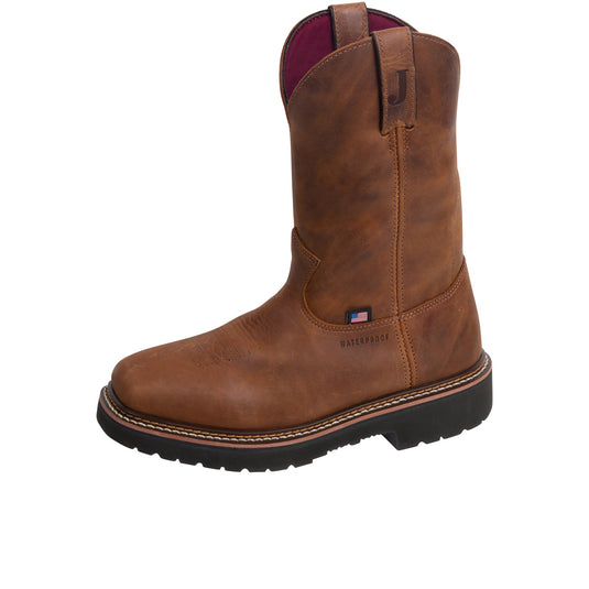 Justin Ames 11 Inch Square USA Soft Toe Left Angle View