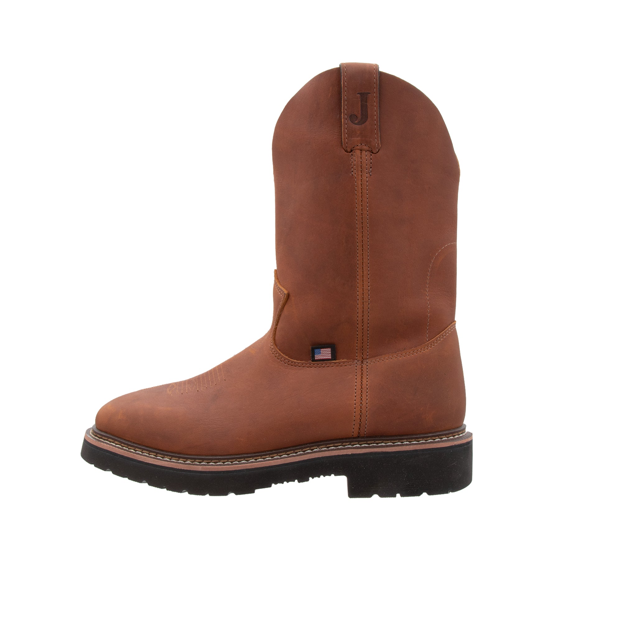 Justin Lafayette 11 Inch Square USA Soft Toe Cinnamon Brown
