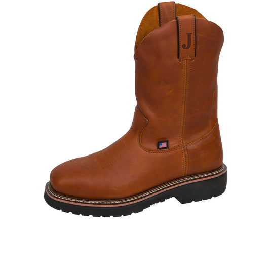 Justin Lafayette 11 Inch Square USA Steel Toe Cinnamon Brown