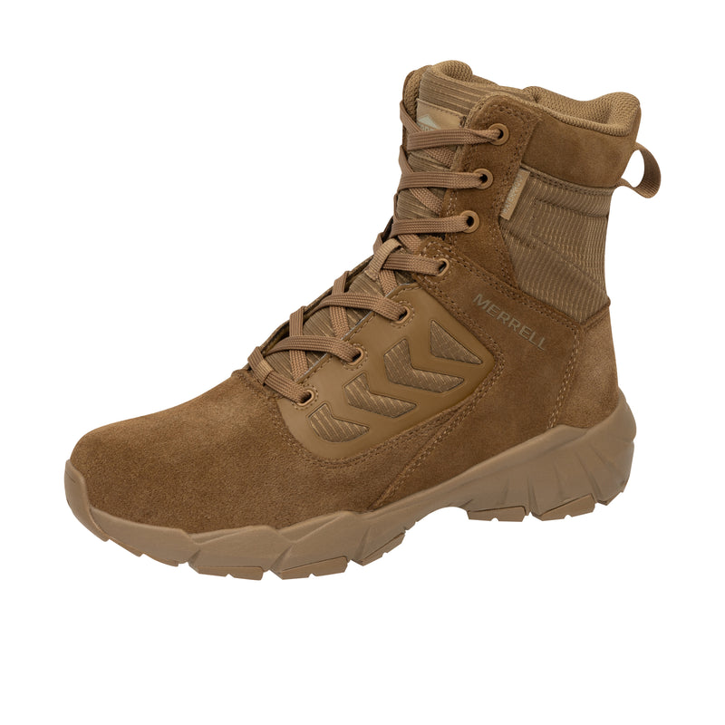 Load image into Gallery viewer, Merrell Work Fullbench Tactical 8 In Zip Soft Toe Left Angle View

