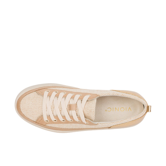 Vionic Womens Winny Sneaker Natural Gold