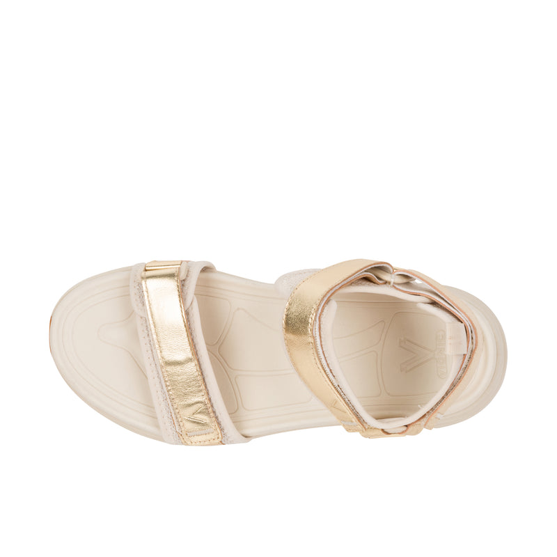 Load image into Gallery viewer, Vionic Womens Walk Max Wanderer Sandal Parchment Gold
