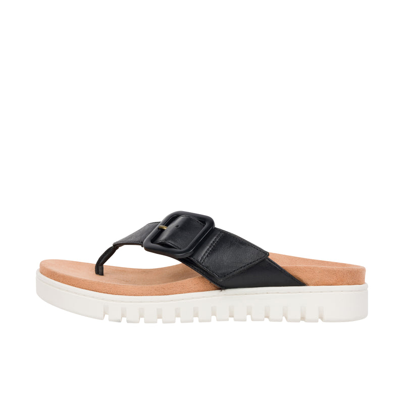 Load image into Gallery viewer, Vionic Womens Uptown Marin Toe Post Sandal Black
