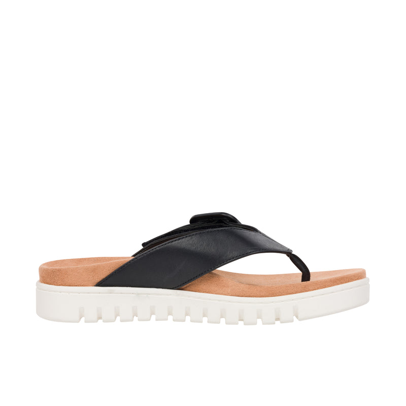 Load image into Gallery viewer, Vionic Womens Uptown Marin Toe Post Sandal Black
