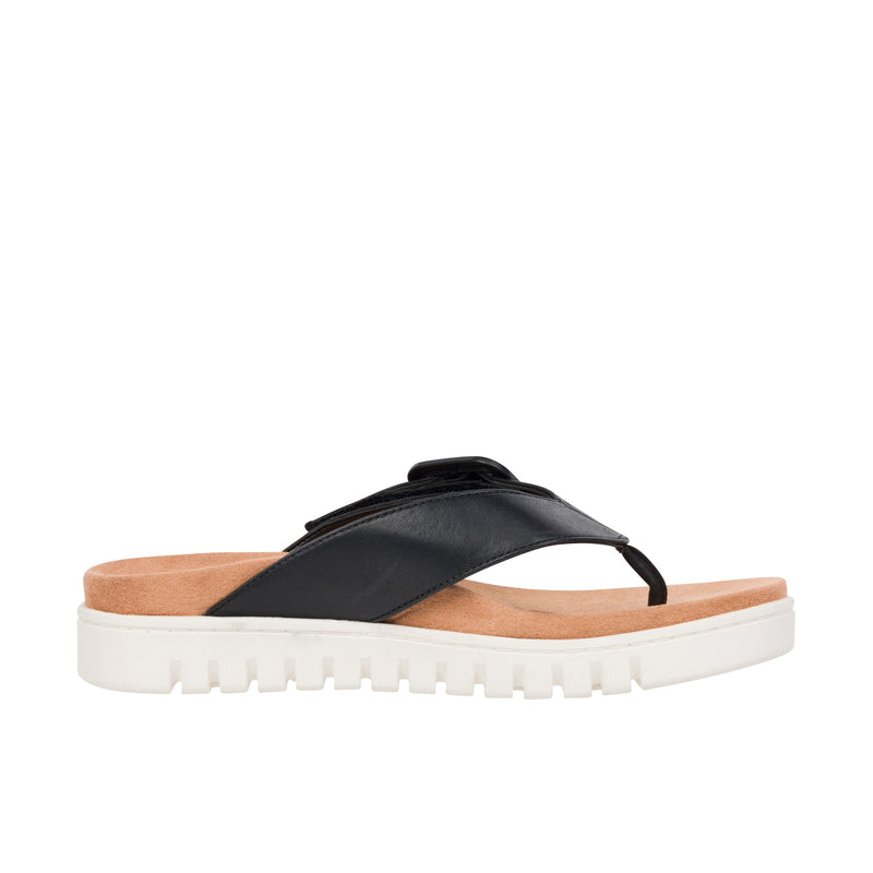 Load image into Gallery viewer, Vionic Womens Uptown Marin Toe Post Sandal Black
