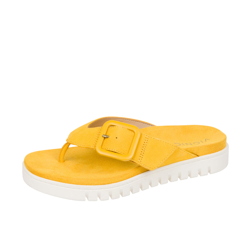 Load image into Gallery viewer, Vionic Womens Uptown Marin Toe Post Sandal Daffodil
