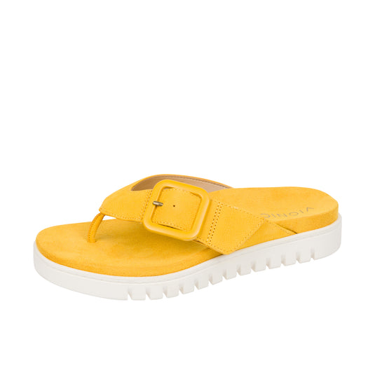 Vionic Womens Uptown Marin Toe Post Sandal Daffodil