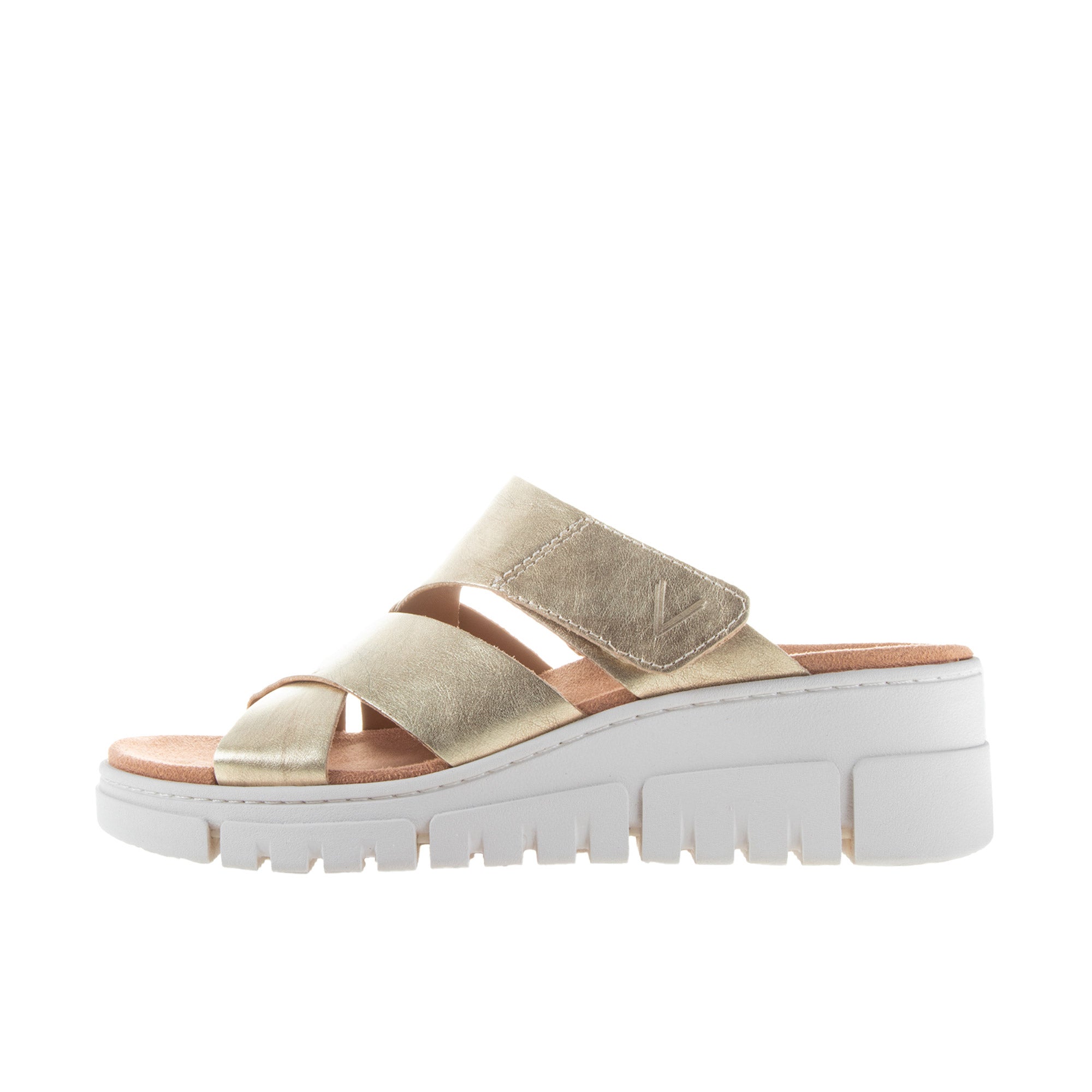 Vionic Womens Uptown Sunset Wedge Sandal Gunmetal