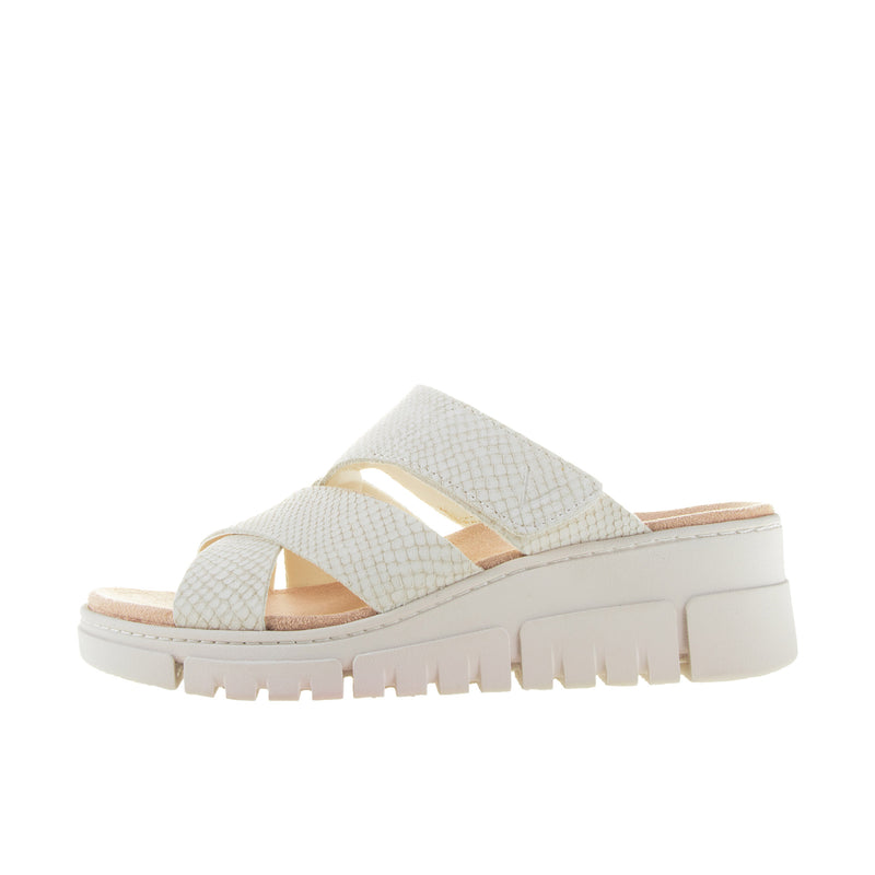 Load image into Gallery viewer, Vionic Womens Uptown Sunset Wedge Sandal Ivory
