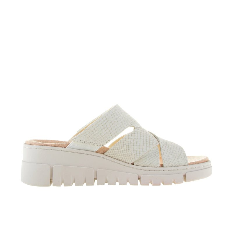 Load image into Gallery viewer, Vionic Womens Uptown Sunset Wedge Sandal Ivory
