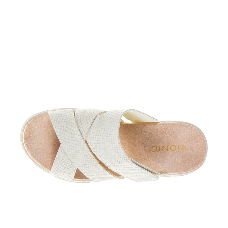 Load image into Gallery viewer, Vionic Womens Uptown Sunset Wedge Sandal Ivory
