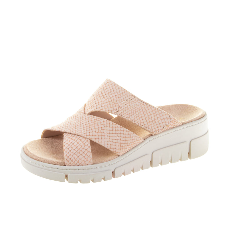 Load image into Gallery viewer, Vionic Womens Uptown Sunset Wedge Sandal Cameo Rose
