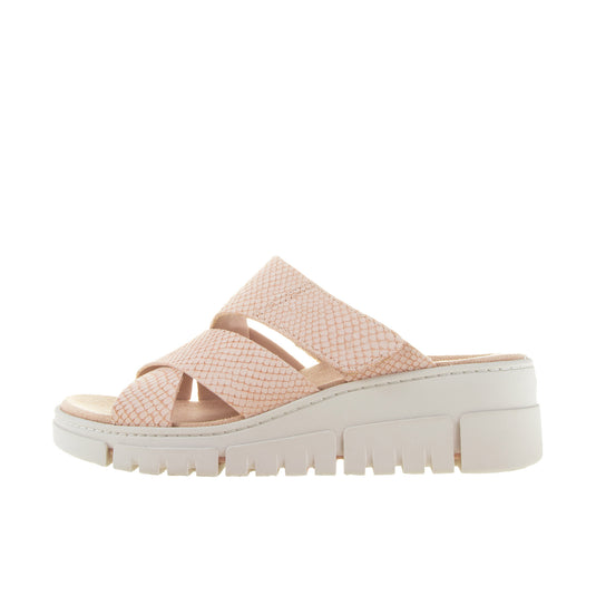 Vionic Womens Uptown Sunset Wedge Sandal Cameo Rose