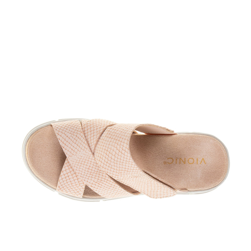 Load image into Gallery viewer, Vionic Womens Uptown Sunset Wedge Sandal Cameo Rose
