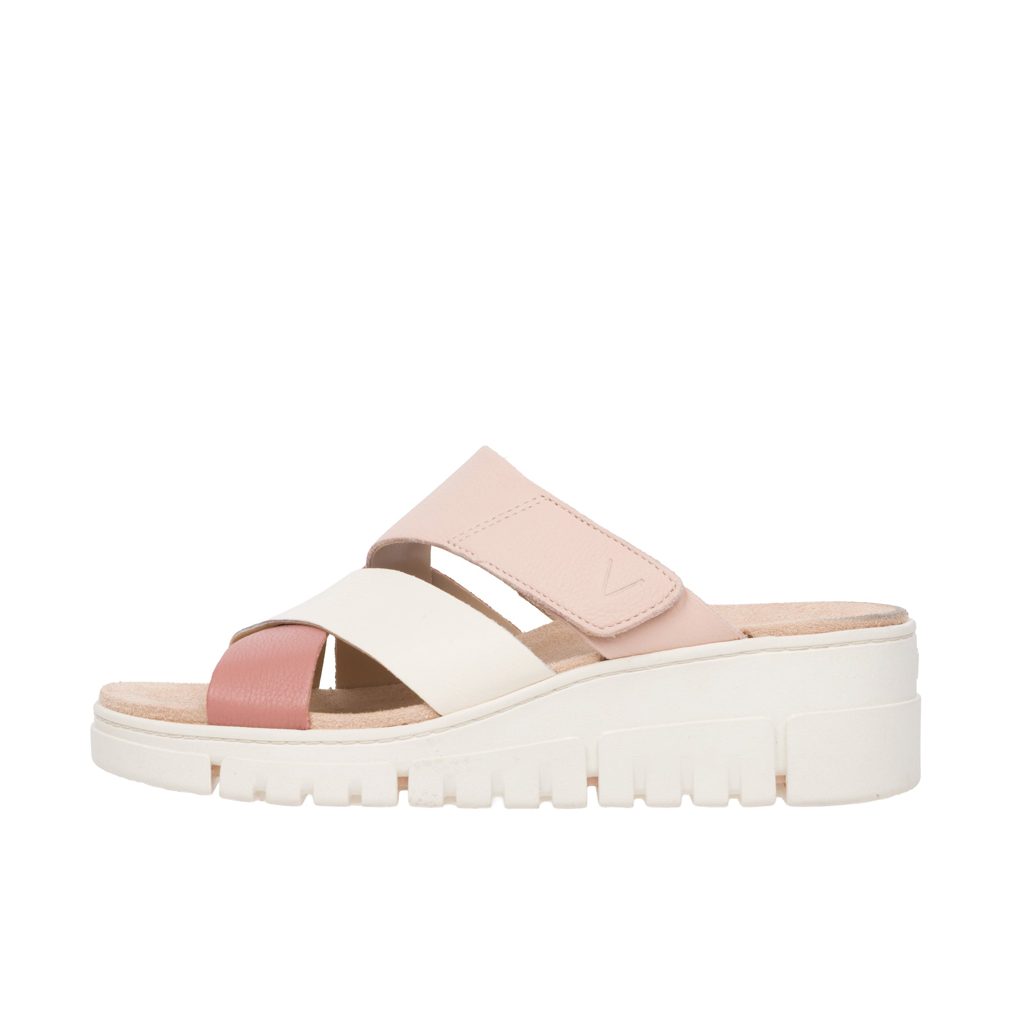 Vionic Womens Uptown Sunset Wedge Sandal Cinder Rose Multi