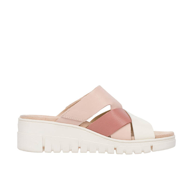 Load image into Gallery viewer, Vionic Womens Uptown Sunset Wedge Sandal Cinder Rose Multi
