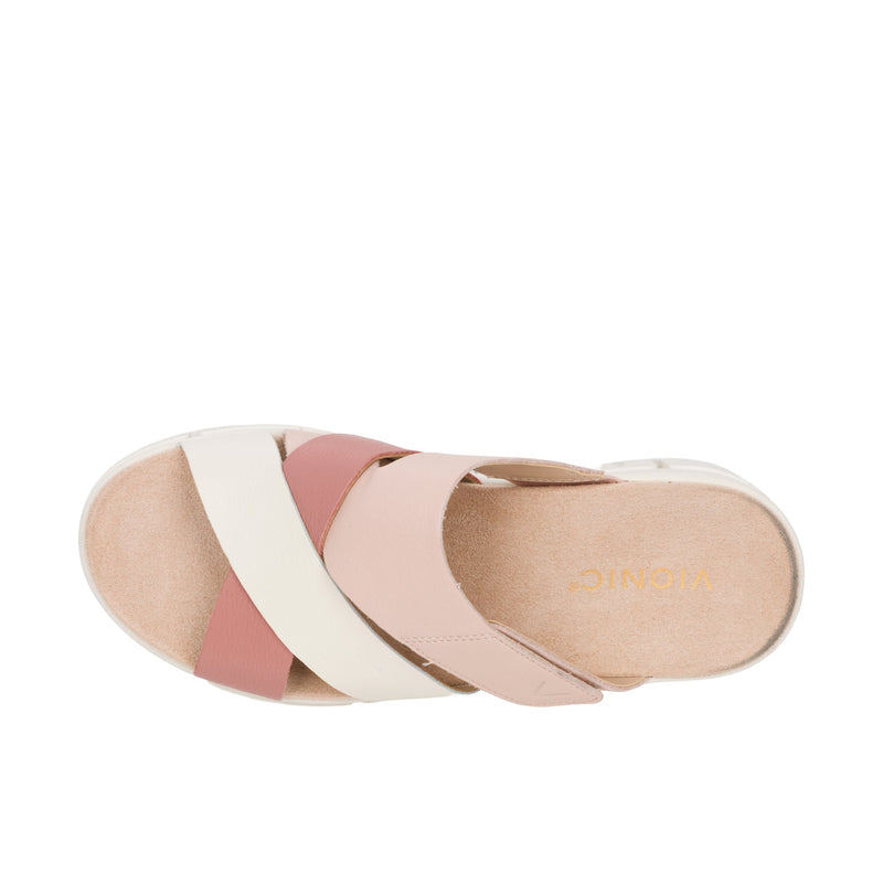 Load image into Gallery viewer, Vionic Womens Uptown Sunset Wedge Sandal Cinder Rose Multi
