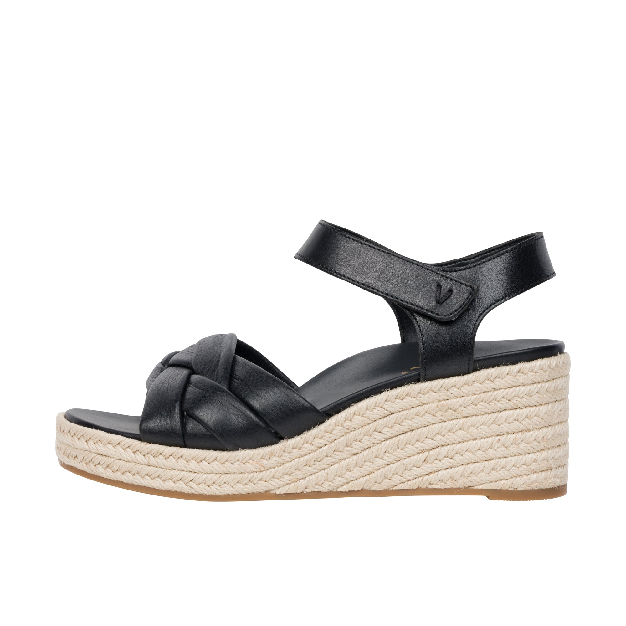 Vionic Womens Saratoga Wedge Sandal Black