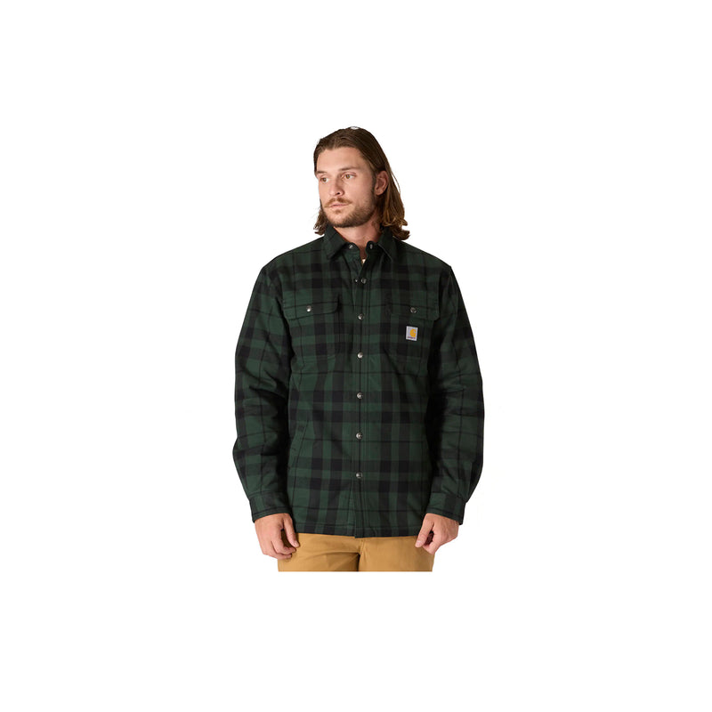 Load image into Gallery viewer, Carhartt Relaxed Fit Flannel Sherpa-Lined Shirt Jac Forestry Green
