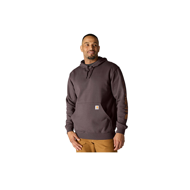 Load image into Gallery viewer, Carhartt Loose Fit Midweight Logo Sleeve Graphic Sweatshirt Dark Sepia Oat Milk

