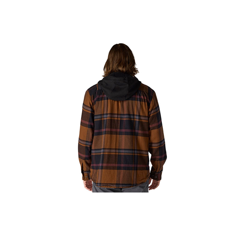 Load image into Gallery viewer, Carhartt Rugged Flex Relaxed Fit Flannel Fleece Lined Hooded Shirt Jac Black
