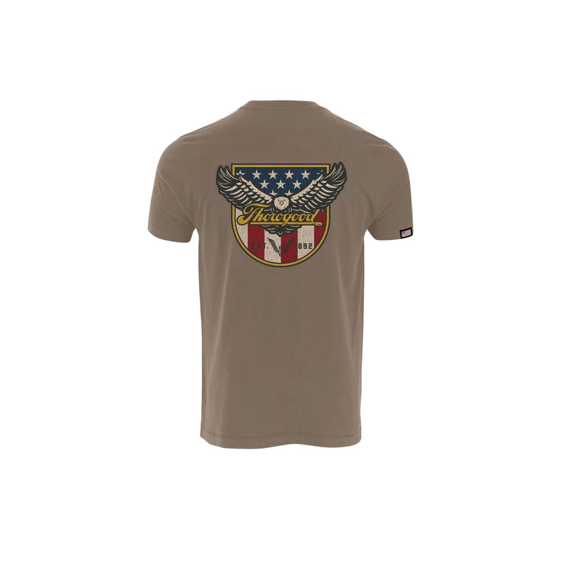 Load image into Gallery viewer, Thorogood Made In USA Eagle Shield Pocket Tee Back View
