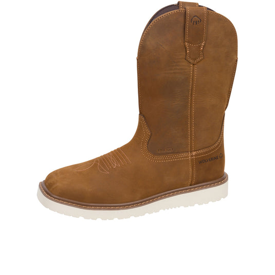 Wolverine Bronc Wedge Wellington Steel Toe Left Angle View