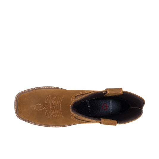 Wolverine Bronc Wedge Wellington Steel Toe Top View