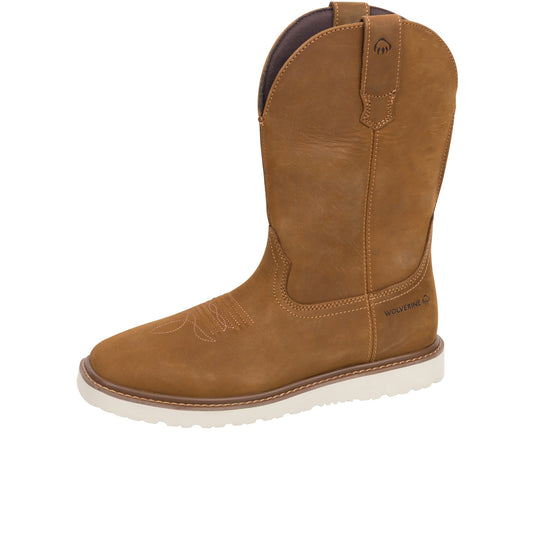 Wolverine Bronc Wedge Wellington Soft Toe Left Angle View