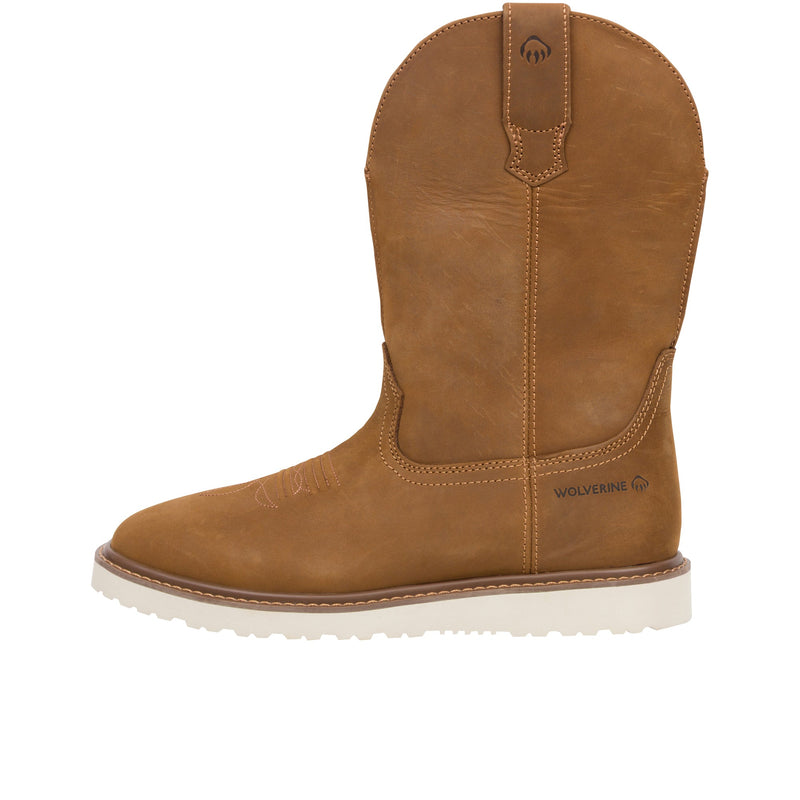 Load image into Gallery viewer, Wolverine Bronc Wedge Wellington Soft Toe Left Profile
