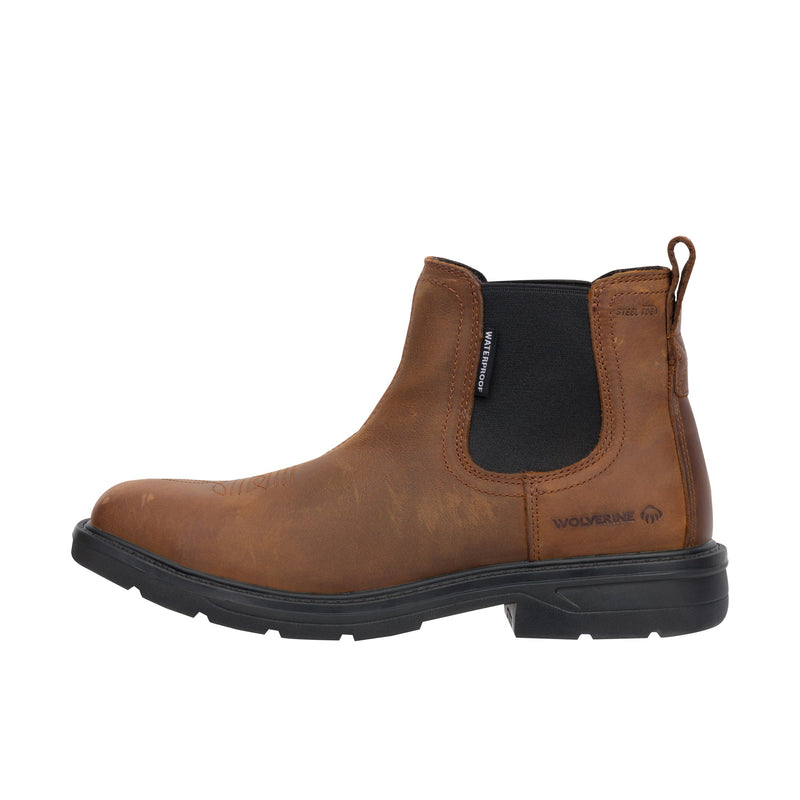 Load image into Gallery viewer, Wolverine Rancher Level Chelsea Steel Toe Left Profile
