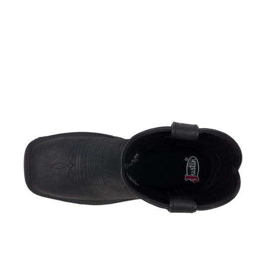 Justin Prodigy 11 Inch Square Toe Steel Toe Drifter Black