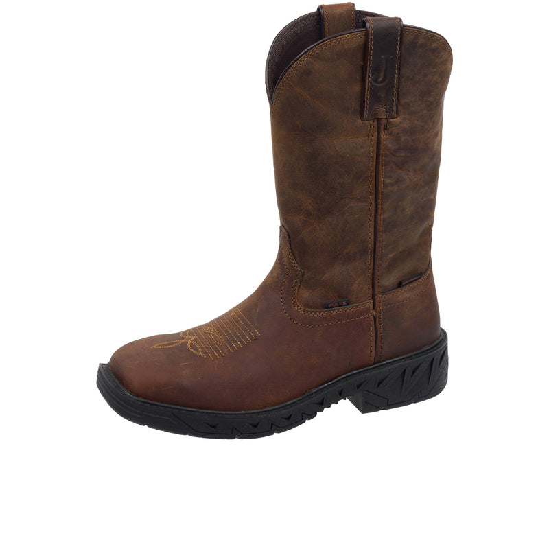 Load image into Gallery viewer, Justin Trencher 11 inch Steel Toe Brown Water Buffalo
