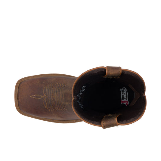 Justin Blinder 11 inch Steel Toe Brown Water Buffalo
