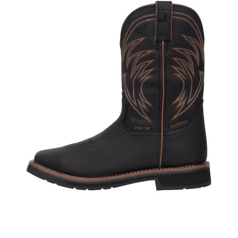 Load image into Gallery viewer, Justin Widowmaker 11 Inch Square Toe Steel Toe Black
